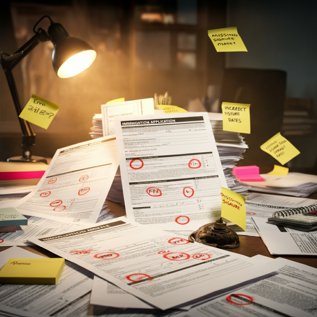Common mistakes in immigration applications